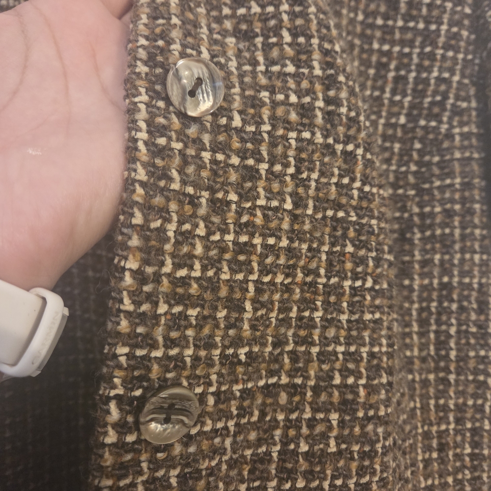 Rena Rowan Wool Blend Tweed Lined Jacket Size 12 - Picture 3 of 5